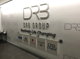 Lobby Logo and Floating Panel System